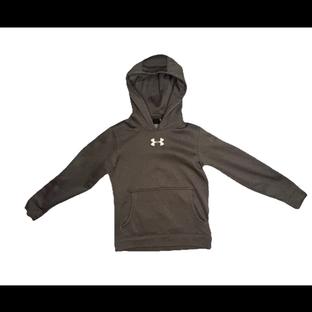 Under Armour Gray Boys Hoodie Sweatshirt  Size YXS  Kids C0092